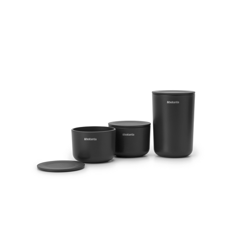 Brabantia Opbergbakjes - set van 3 - dark grey - vtwonen shop