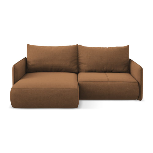 LaMiaSofa hoekbank links Palermo - textuurstof - terracotta - 207x148x86