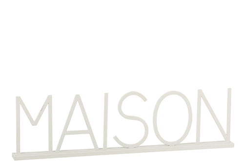 J-Line decoratie Maison - metaal - wit
