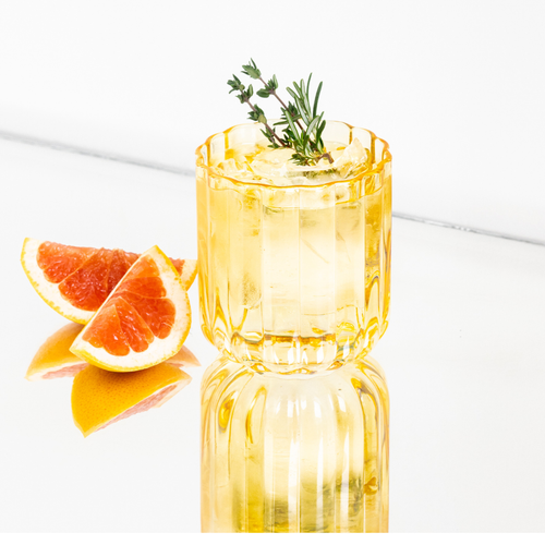 Brut Homeware | Tumbler Gaia | Set van 4 | 35cl | drinkglas | oker - vtwonen shop