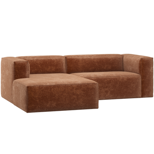 WOOOD chaise longue bank links Bean - Chenille Velvet - Taupe - 73x254x178