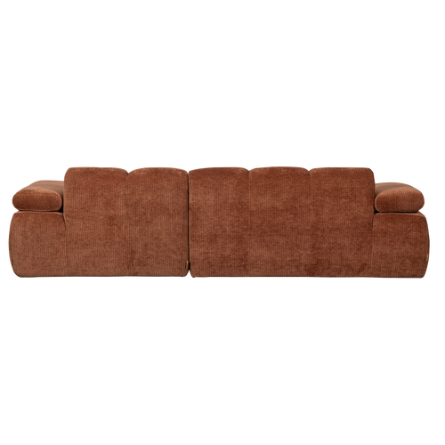 WOOOD chaise longue rechts Mojo - Geweven Ribstof - Roestbruin - vtwonen shop