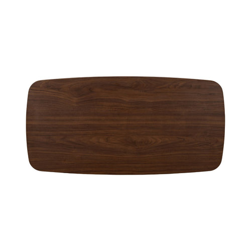 Giga Meubel Salontafel Jaimy Walnoot – Deens Ovaal – Melamine en Metaal – 100x50x35 cm