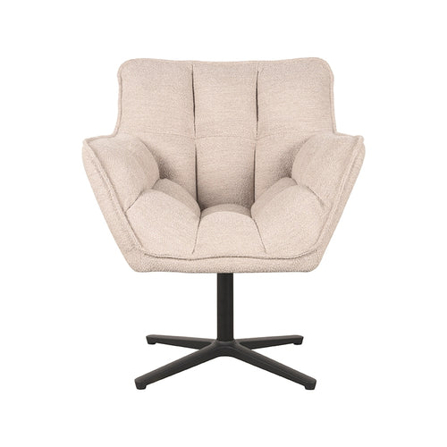 LABEL51 Fauteuil Ian - Naturel Bouclé - Draaibaar - 72x76x87cm - vtwonen shop