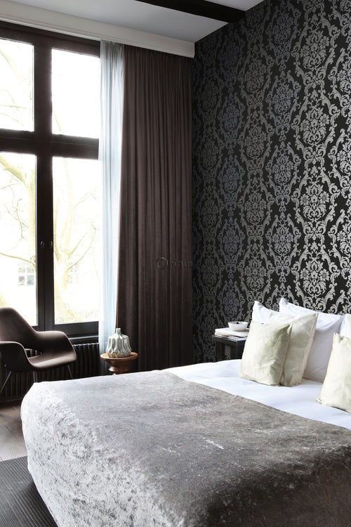 Origin Wallcoverings behang ornamenten zwart en glanzend brons - 53 cm x 10,05 m - 346208