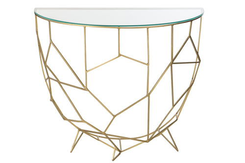 J-Line console Moza - metaal/glas - goud