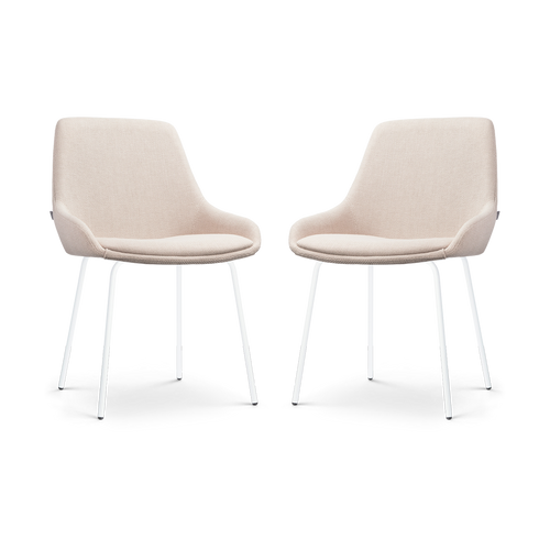 Nolon Nora-Isa Eetkamerstoelen Set van 2 - Beige - Wit