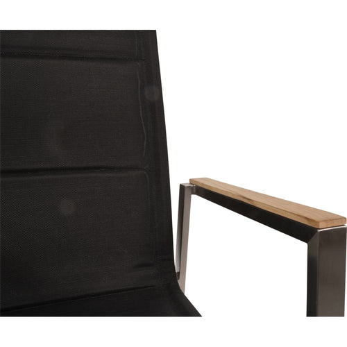 Lesli Living bistrostoel hoge - zwart - 59x66x109cm - set van 4