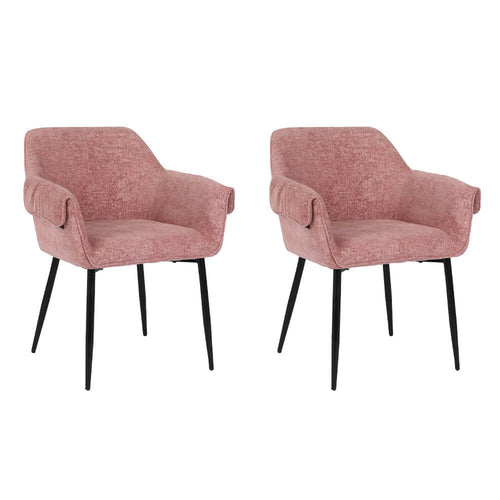 Home Deluxe | CHENO eetkamerstoel - roze, set van 2