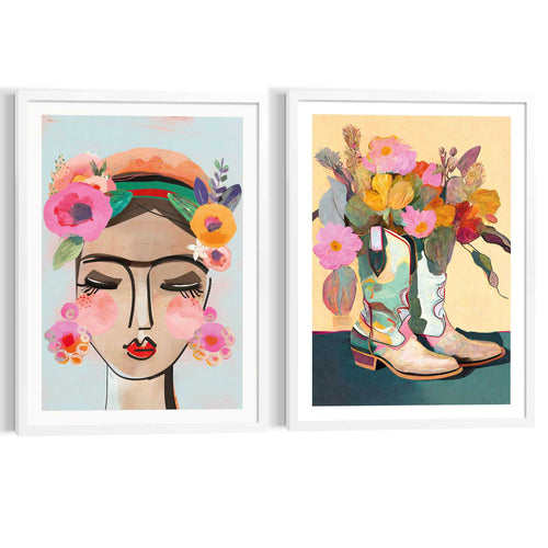 Reinders schilderijen set Country Bloei - 70x50cm