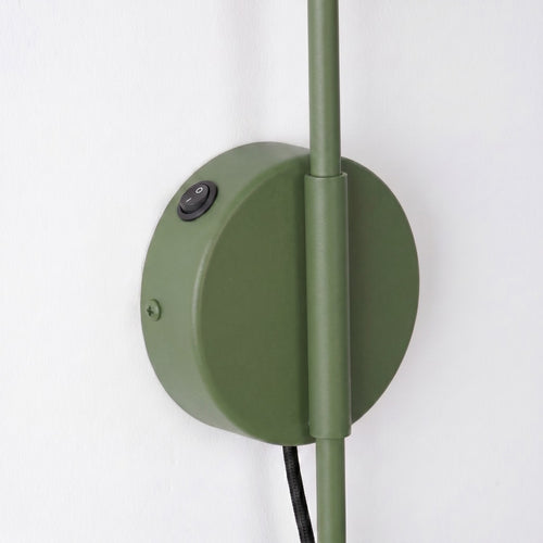 Sollux Lighting Wandlamp NOX 1 olijfgroen met schakelaar - 14x61x30cm