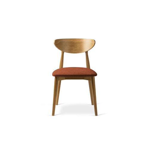 Set van 2 stoelen Leon chenille oranje - 48x47.5x79cm