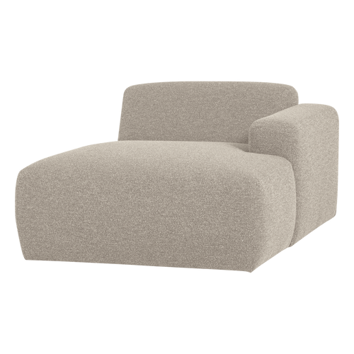 WOOOD chaise longue bank rechts Mojo Base - Bouclé - Beige - 74x112x162