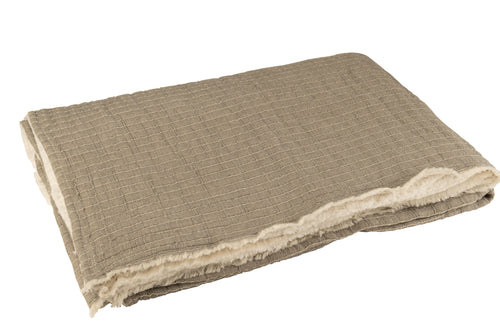 J-Line plaid Strepen Stiksel - katoen/polyester - grijs - vtwonen shop