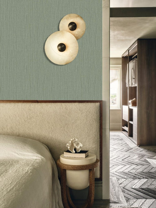 Catchii Linnen look behang Laurel Green