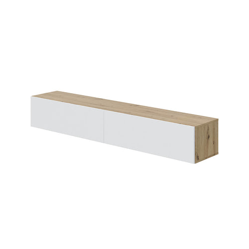 KAWAY Hangend meubel met 2 kleppen - Glanzend wit - 34,5x180x28 cm