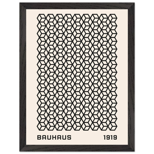 Artfulprints Poster met Lijst Bauhaus - 1919 beehive   - 30x40 cm - Zwart / Wit