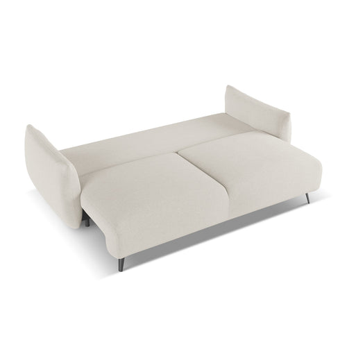 LaMiaSofa 3-zits slaapbank Genova - chenille stof - zilver - 230x105x86