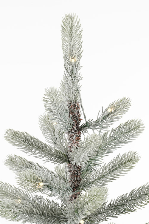 Black Box Trees Nagoya Kerstboom met Verlichting Led - op Batterij en met Timerfunctie - Groen Frosted Warm Wit - h120xd60cm