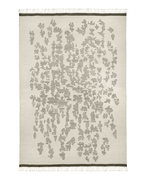 Vloerkleed Finarte Saaristo Wool Rug White Grey 170x240 cm - vtwonen shop