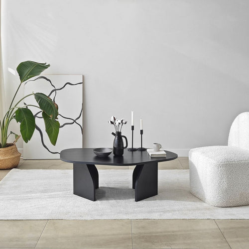 Calicosy - ROCK Salontafel met brede poten - Steen - 60x100x35 cm