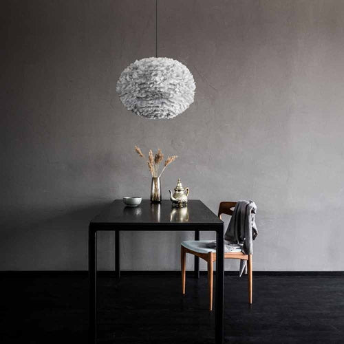 Umage Eos Large hanglamp light grey - met koordset zwart - Ø 65 cm - vtwonen shop