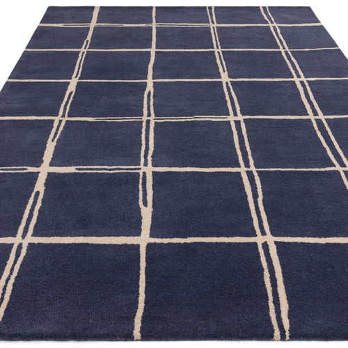 Vloerkleed Easy Living Albany Grid Marine Rug 120x170 cm - vtwonen shop