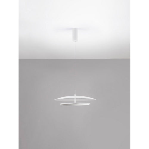 Nova Luce OLOS Geïntegreerde LED-hanglamp voor plafond, zandwit, chroom, Triac dimbare LED, 37W, 1786lm, 3000K