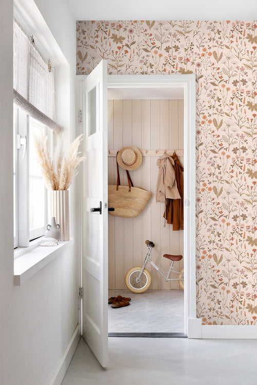 ESTAhome behang veldbloemen beige - 53 cm x 10.05 m - 139596