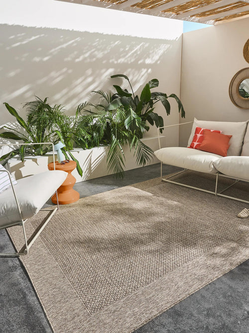 benuta binnen- en buitenkleed Naoto - beige - 240x340 cm