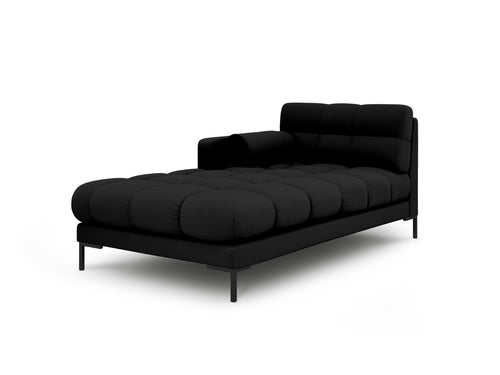 Cosmopolitan Design linker meridiaan Bali structurele stof, zwart - 185x102x75cm