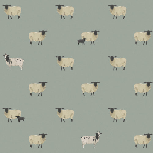 Sophie Allport Vliesbehang Kinderkamer - Sheep Witham Blue