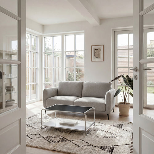 Furnhouse 3-zitsbank Selena - Grijs - Stof - 85x197x85