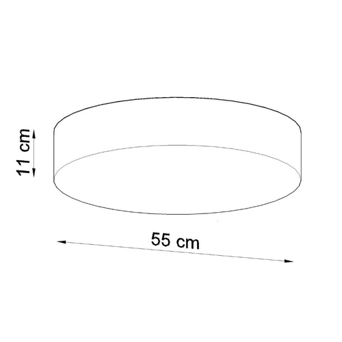 Sollux Lighting Plafondlamp ARENA 55 grijs - 55x55x11cm
