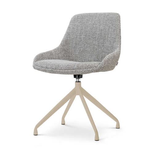 Nolon Nola-Isa draaibare eetkamerstoel grijs blend - beige onderstel