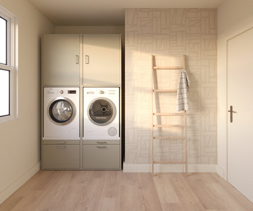 Wastoren® wasmachinekast - Twin Collection 4.3-SA - wit - 134 x 233 x 65 cm