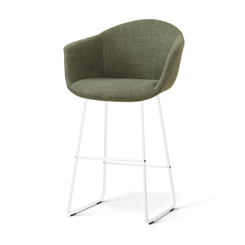 Nolon Nino-Otis barkruk forestgroen - wit onderstel - 75 cm - vtwonen shop