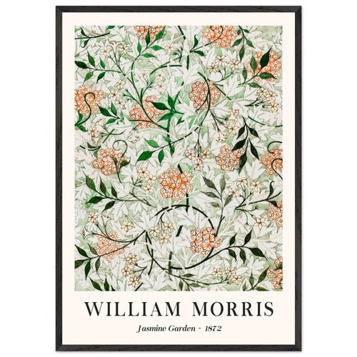 Artfulprints Poster met Lijst William Morris - Jasmine garden   - 70x100 cm - Groen
