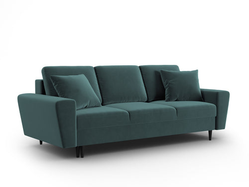Cosmopolitan Design Slaapbank met opbergdoos Kyoto 3-zits, flueel olie - 100x235x88cm