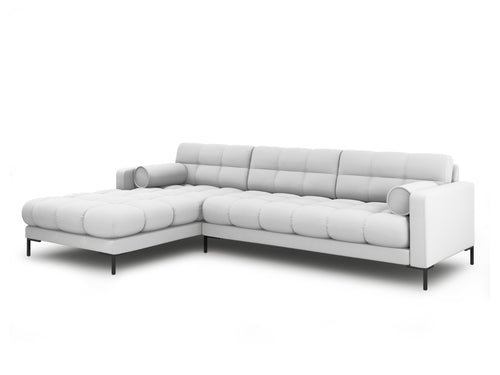 Cosmopolitan Design linker hoekbank Bali 5-zits, structurele stof, lichtgrijs - 185x293x75cm