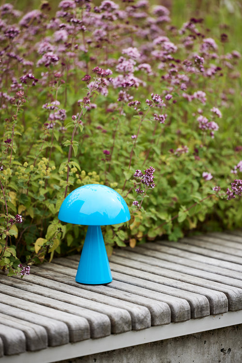 Hübsch draagbare lamp Mush - ijzer/polycarbonaat - ø15xh20cm led - vtwonen shop