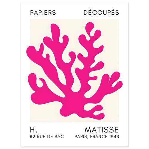 Artfulprints  Matisse – Saltflower shapes pink   poster 30x40 cm
