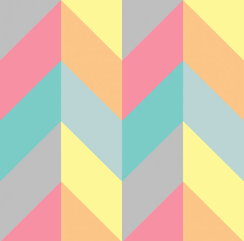 Walls4You behang visgraat-motief multicolor - 53 cm x 10 m - 640114 - vtwonen shop