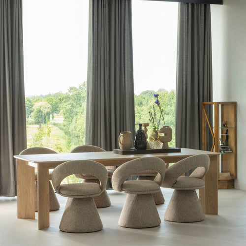 WOOOD eetkamerstoel Winter - Melange - Naturel - Set van 6 - vtwonen shop