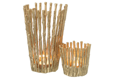 J-Line kaarshouder - aluminium - goud - large