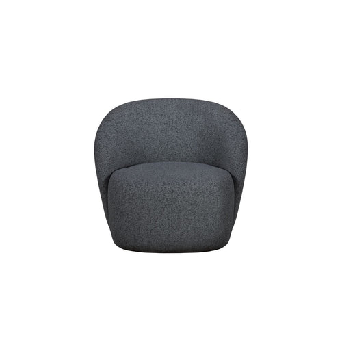 Cosmopolitan Design - Fauteuil Bari structurele stof donkergrijs gemêleerd - 72x86x80cm