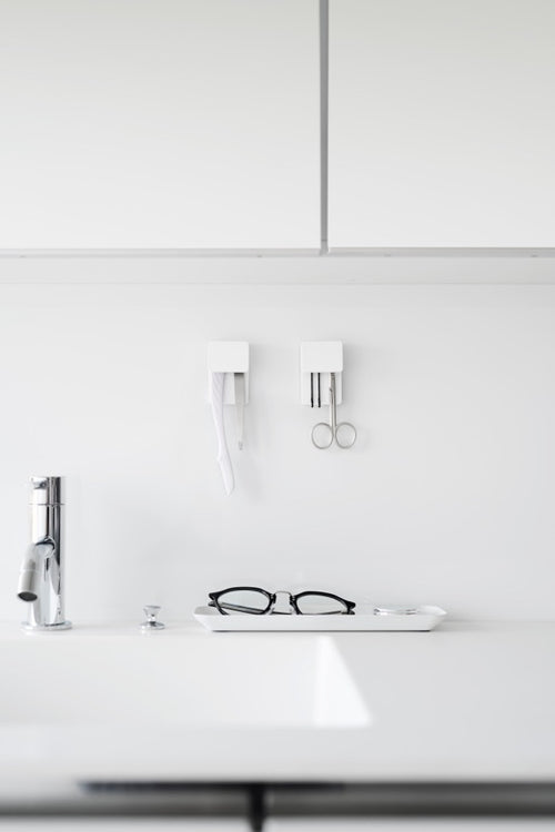 Yamazaki Zelfklevende Tandenborstelhouder (set van 2) -Tower - Wit - vtwonen shop