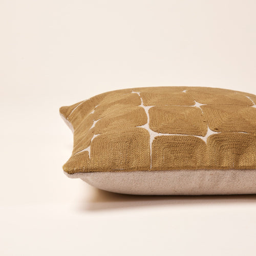 Madura Kussenovertrek Karty natuurlijk goudgeel 40x40 cm