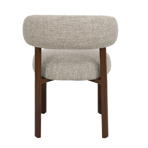 DÉJA Living Eetkamerstoel Alamo - Beige/Walnoot - Set van 2