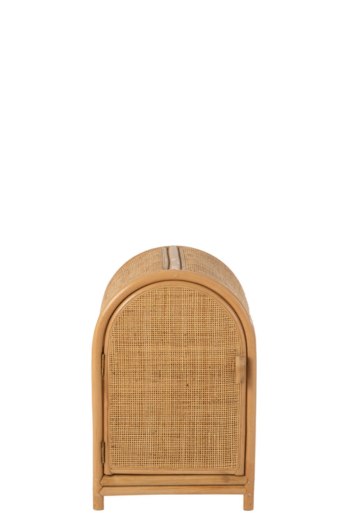 J-Line Ellen Rotan kast - 2 deuren - jute - naturel - small - vtwonen shop